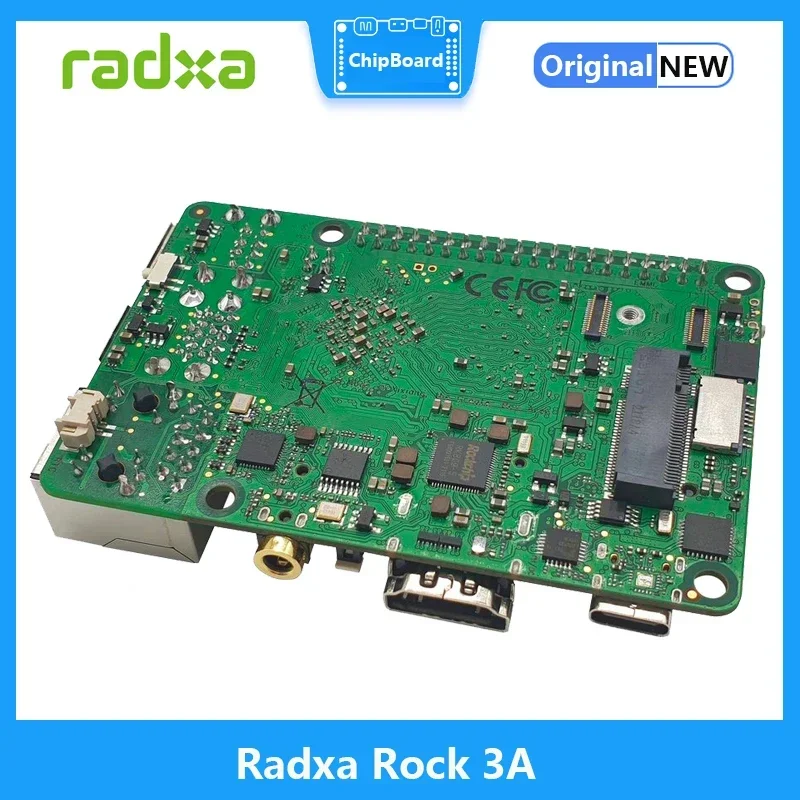 Radxa ROCK 3A,  Rockchip RK3568 Chip,  Quad-core Cortex A55 High Performance