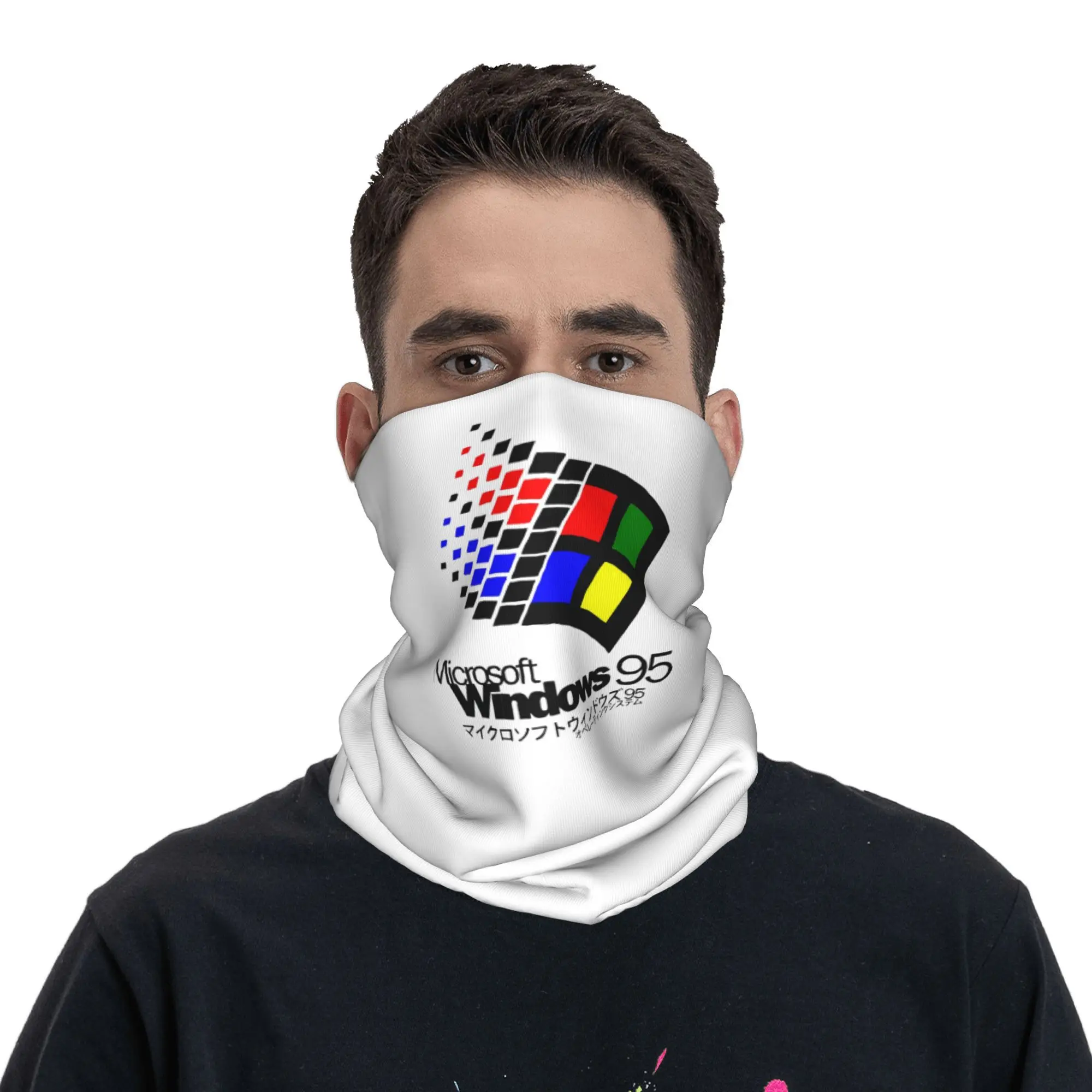 Windows 95 Logo Active Bandana Copri collo Sciarpa magica stampata Fascia calda Ciclismo per uomo Donna Adulto Antivento