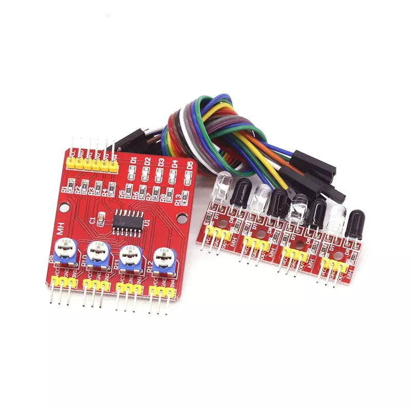 

1/2~50/100Pcs 4-way Infrared Detection Tracking Photoelectric Sensor Intelligent Tracking Car Obstacle Avoidance Module