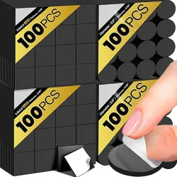 50/200PCS Square Magnetic Sheet Self Adhesive Black Magnets Rubber Flexible Small Sticky Magnets Stickers DIY Craft Fridge Decor