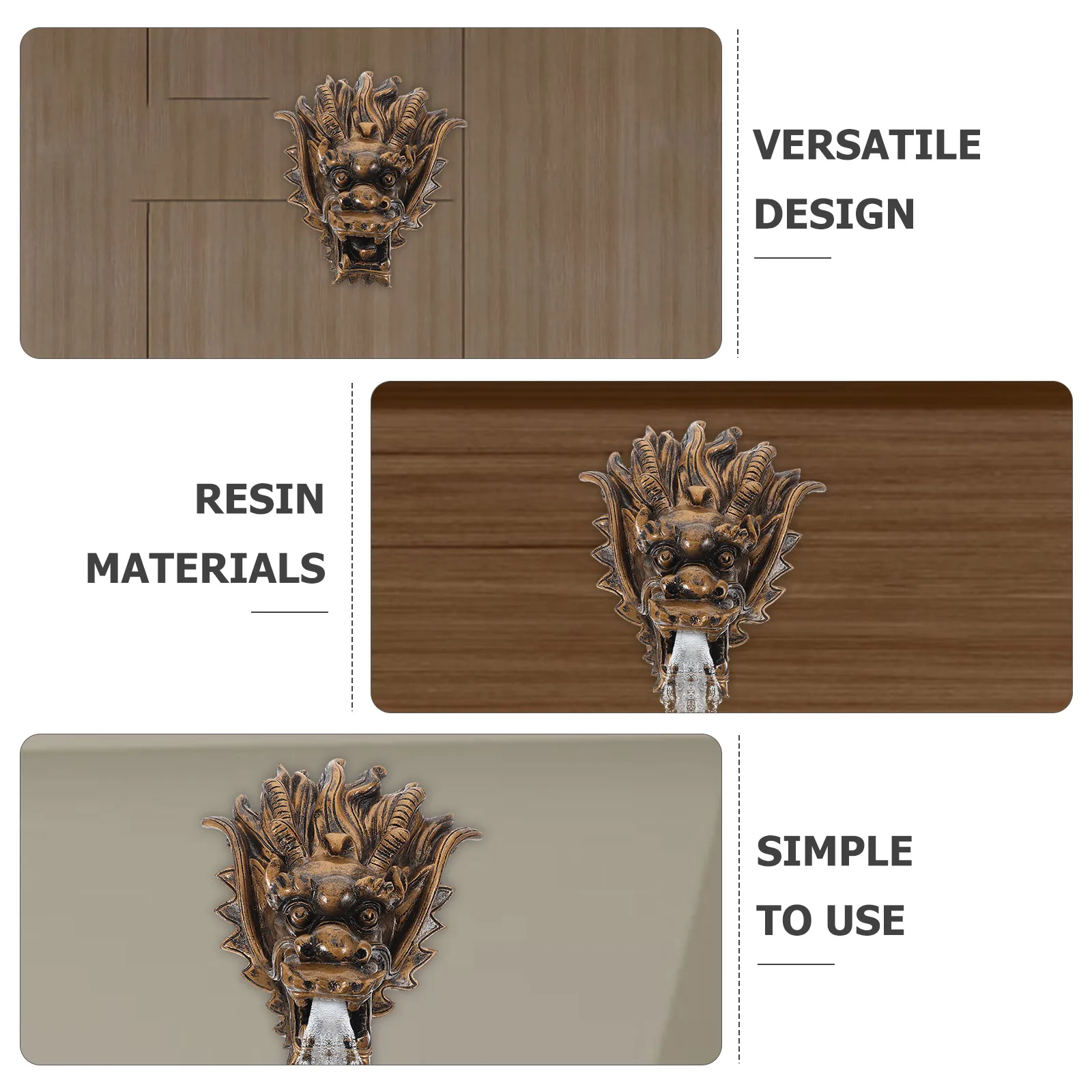 

Wireless Outdoor Fountain Flower Wall Resin Chinese Style Living Room Decoration