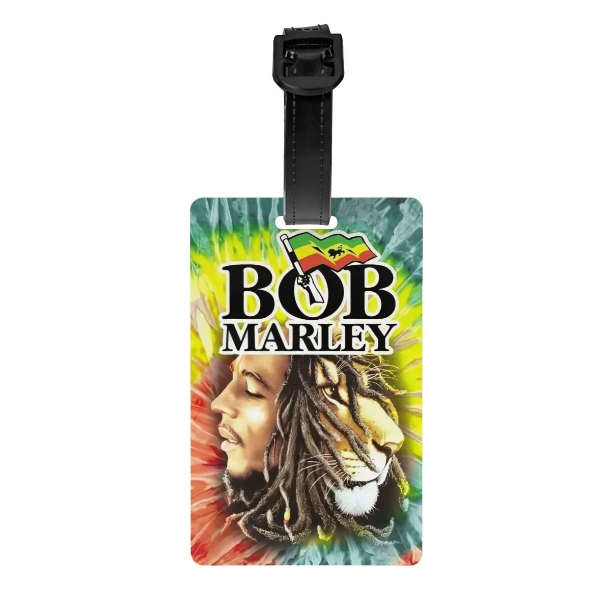 Etiqueta de equipaje personalizada de Jamaica Singer Reggae Rock Bob Marley, etiquetas de equipaje de protección de privacidad, etiquetas de bolsa de viaje, maleta