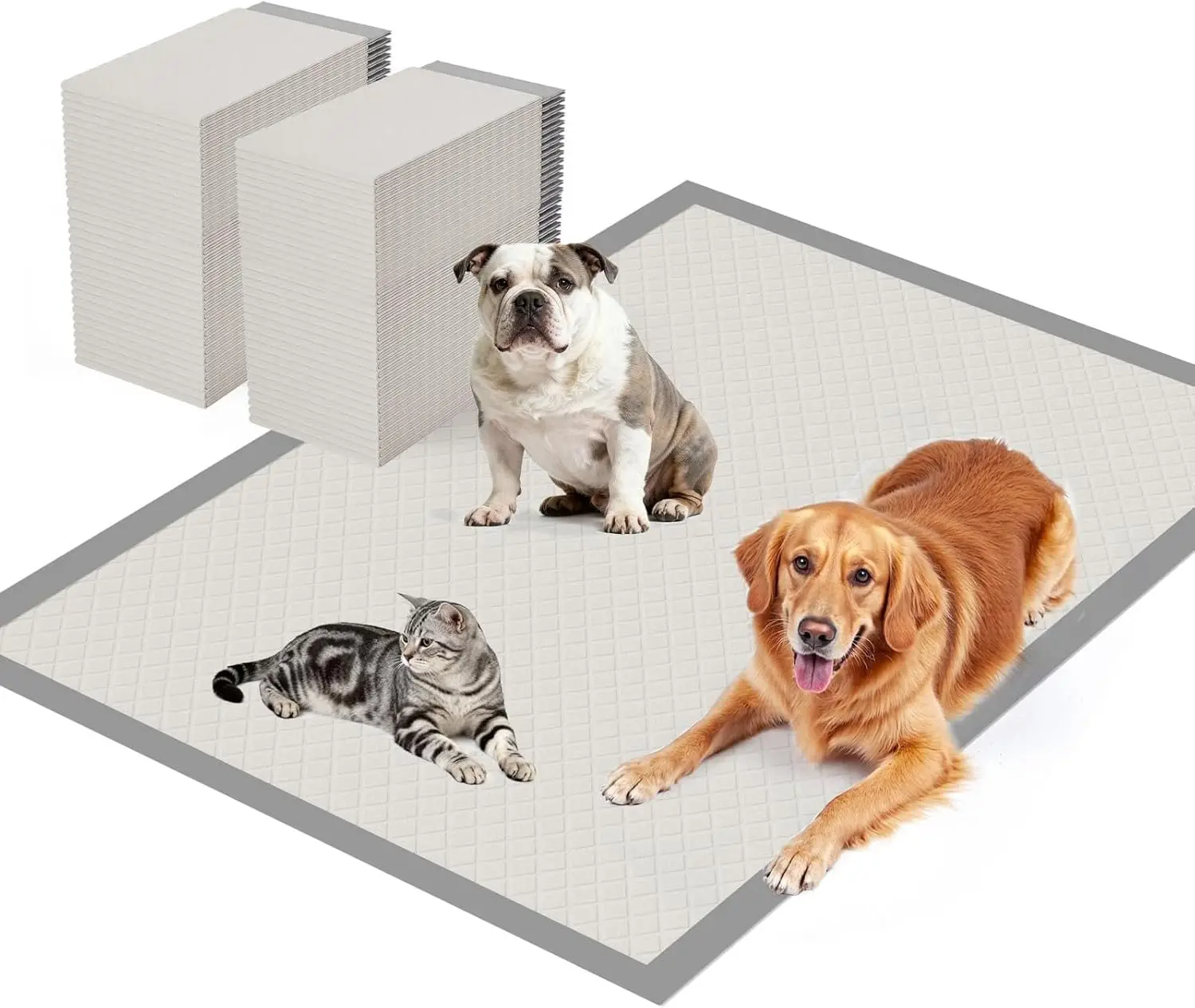 

Extra Large Puppy Pads, 37x54 Super Absorbent Leak-Proof Disposable Potty Training Pee Pads for Dogs Cats, 25 Count Grey