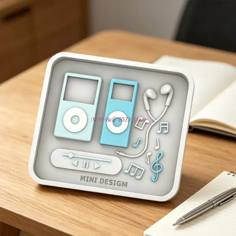 49ME Reusable Silicone Mold MP3 Themed Crafting Moulds Art Project Molds Great for Handmade Jewelry and Desktop Display