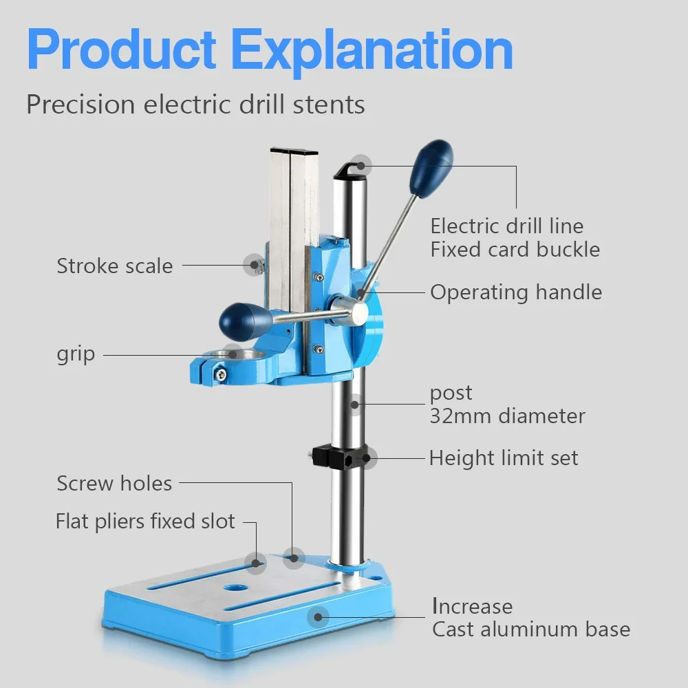 Electric Bench Drill Stand Single-Head Base Frame Drill Holder Power Grinder Accessories For Woodwork Rotary Tool