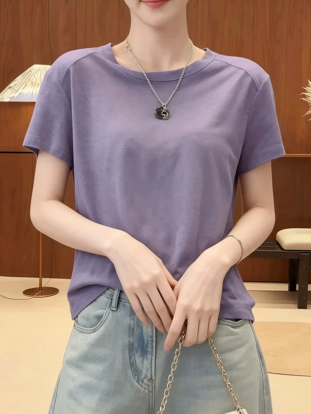 Loose Casual Style Women's T-shirt round Neck Short Sleeve Korean Version Summer New plus Size Comfortable Lazy Fashion Top
