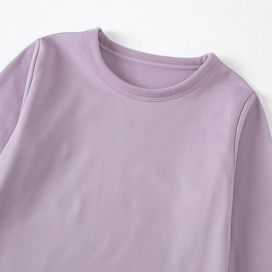 2-teiliges Herbst- und Winter-Set für Kinder, einfarbig, einfach, mehrfarbig, warme Unterwäsche für Jungen und Mädchen, modisches Home-Base-Shirt – Detail 39
