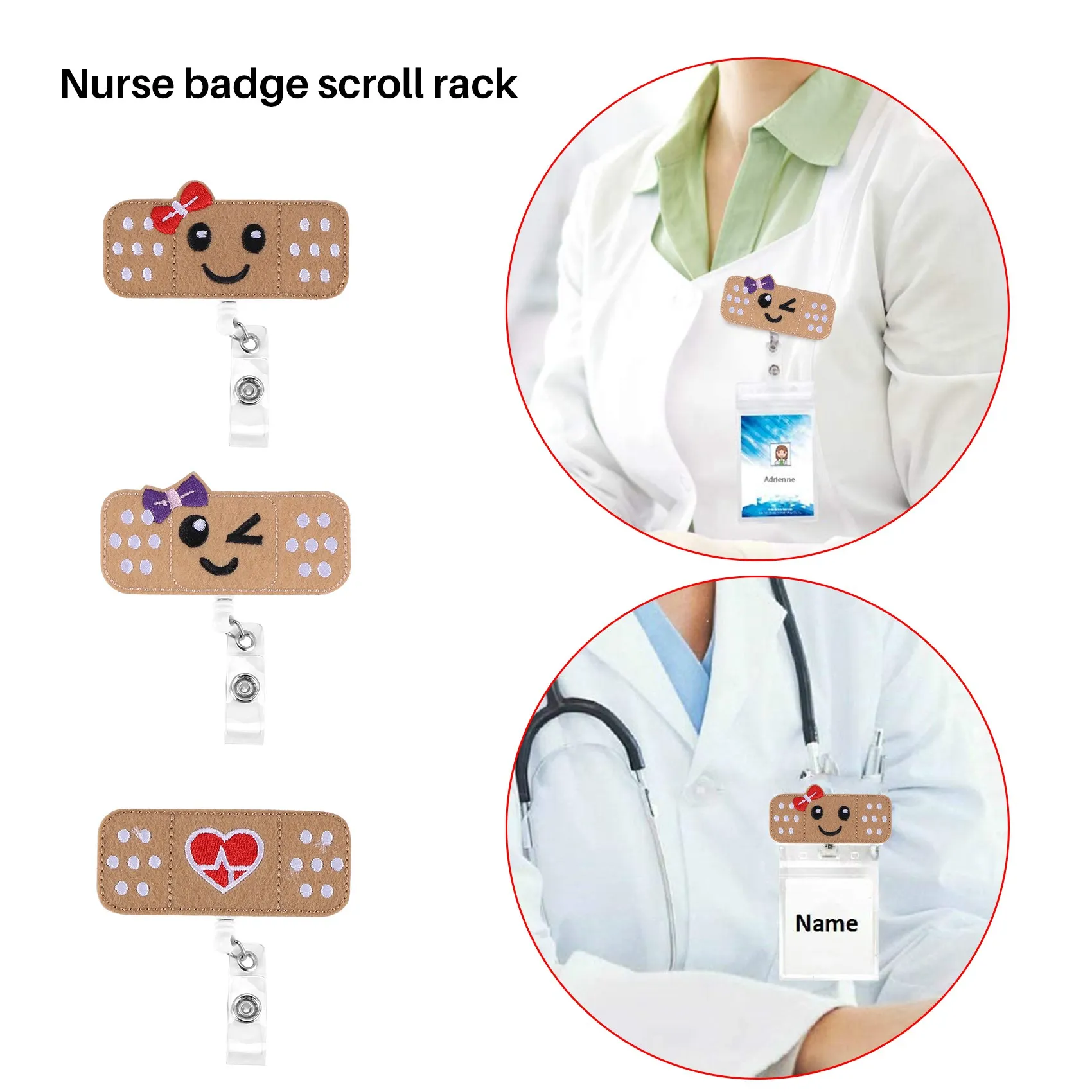 Nurse Badge Reel Holder - 3 Pack - RN Badge - Band Aid Badge Reel - Perfect Nurse Gifts for Women