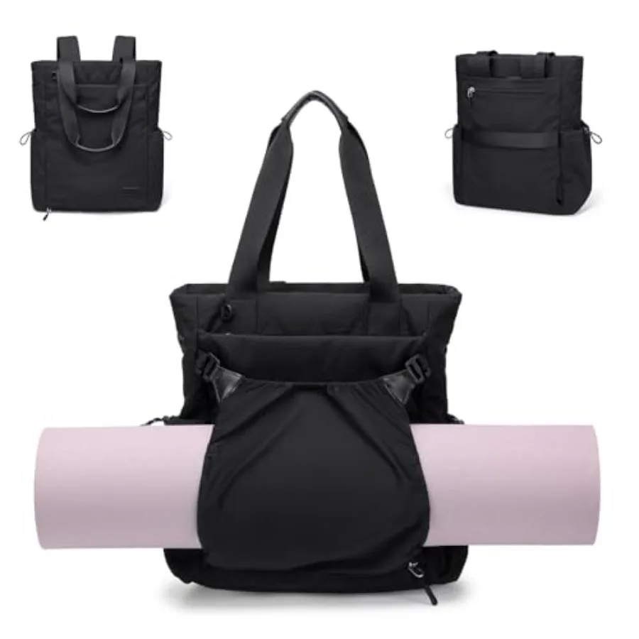 

Convertible Laptop Backpack for Women 15.6 Laptop Tote Casual Daypack for Work Travel College Bag in Black with Adjustable Stra