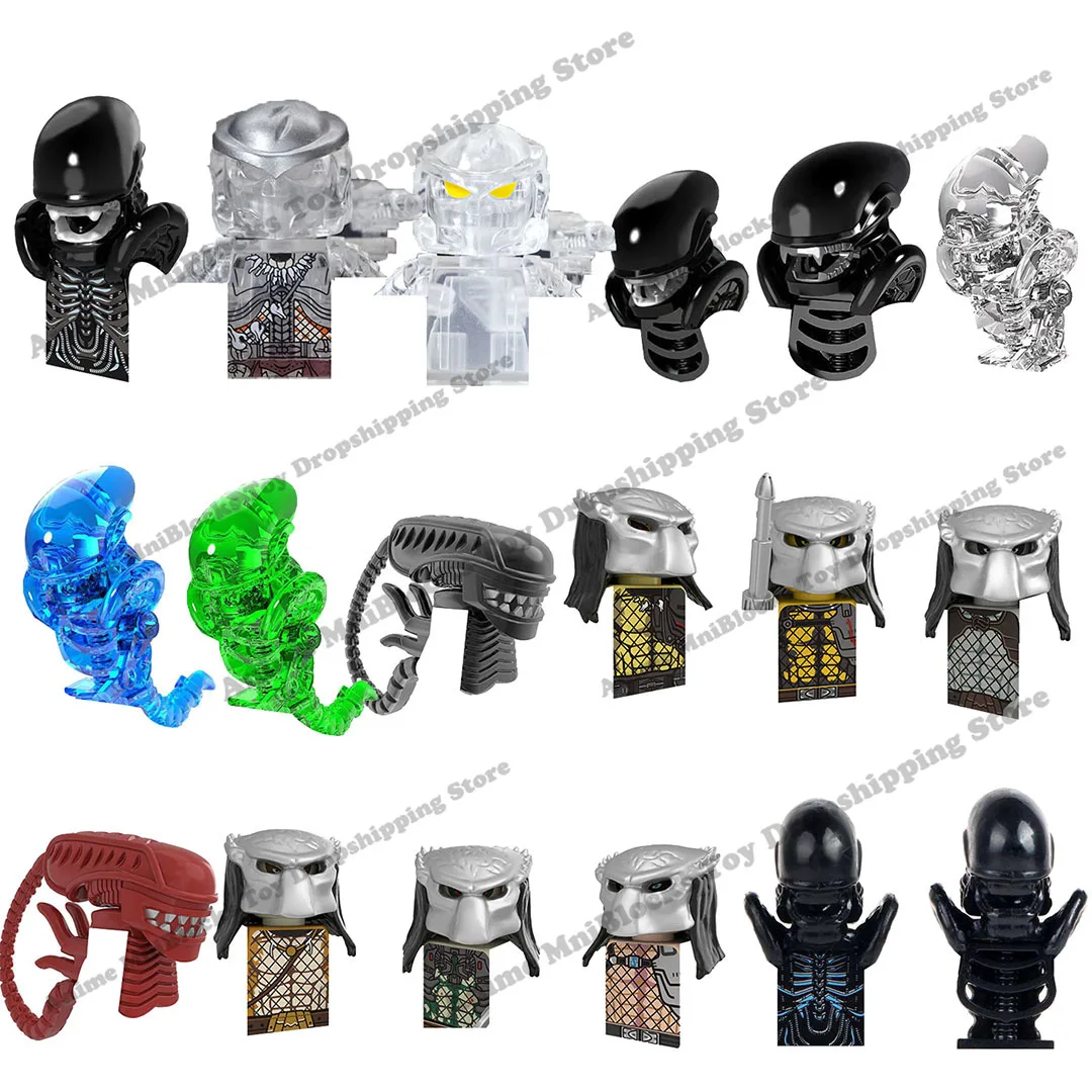 Terminator Predator VS. Alien Blood Robot War Model Building Blocks Enlighten mini Action toy Figurea Bricks Toys For Children