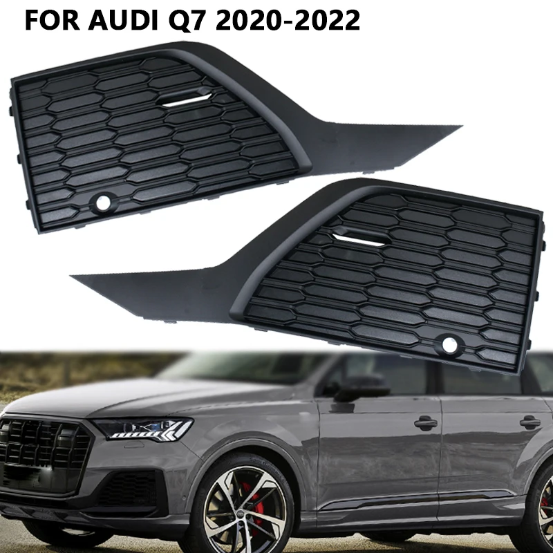 

Car Front Bumper Grille Cover Car Accessories Fog Lamp Lampshade For Audi Q7 2020 2022 2021 Sedan 4M0890681A 4M0890682A