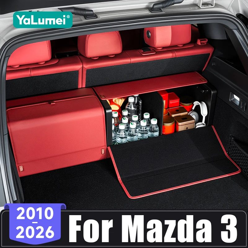 For Mazda 3 BL M3 BM BN Axela 2010-2022 2023 2024 2025 2026 Anti-deformation Car Trunk Storage Organizer Box Foldable Cargo Case
