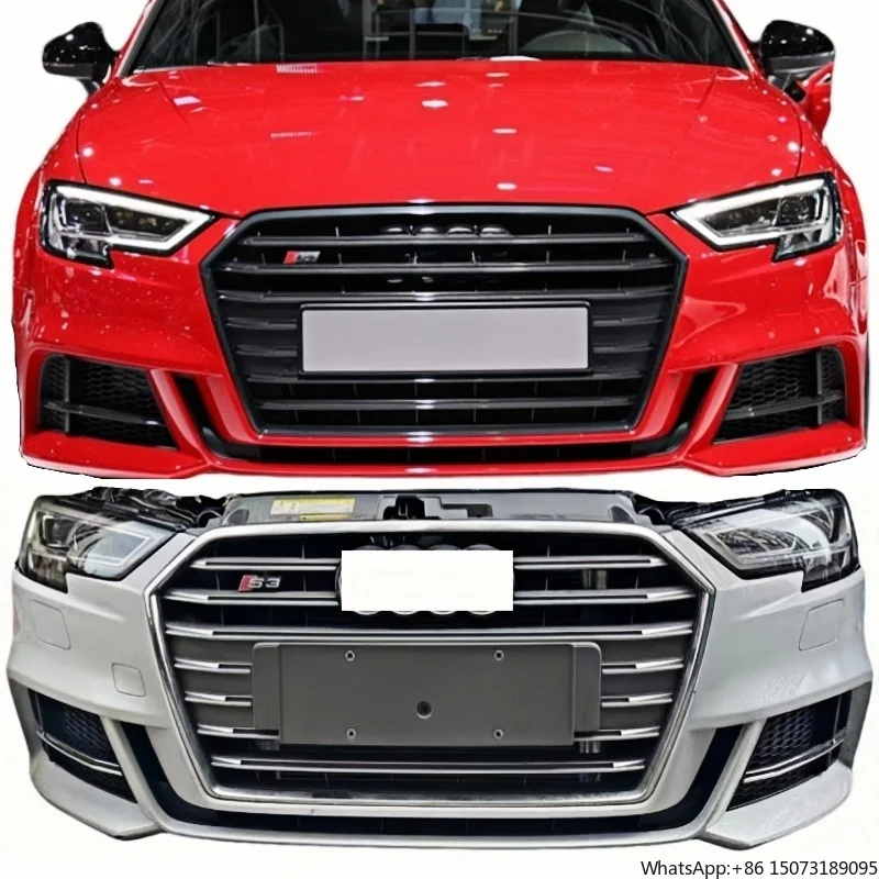 

High Quality Easy Installation Front Bumper Bodykit for S3 RS Style High Quality ABS Fog Light Cut-Outs Upgrade