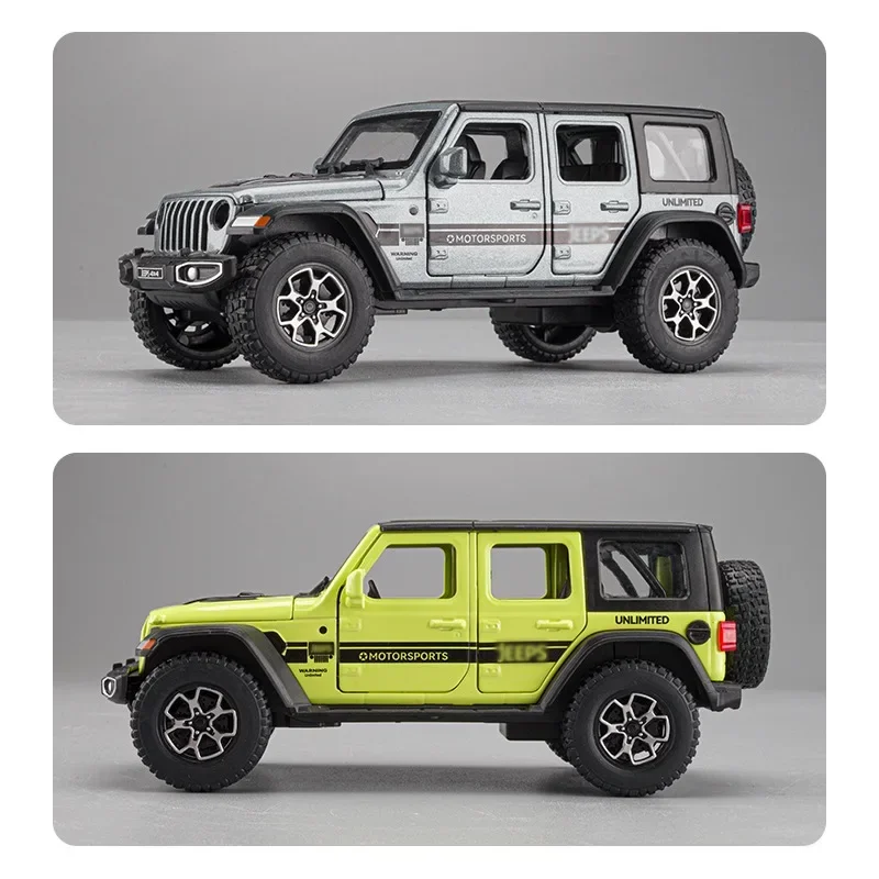 1:32 Jeeps Wrangler Sahara Off-Road Alloy Car Diecasts & Toy Vehicles Car Model Sound and light Car Toys For Kids Gifts