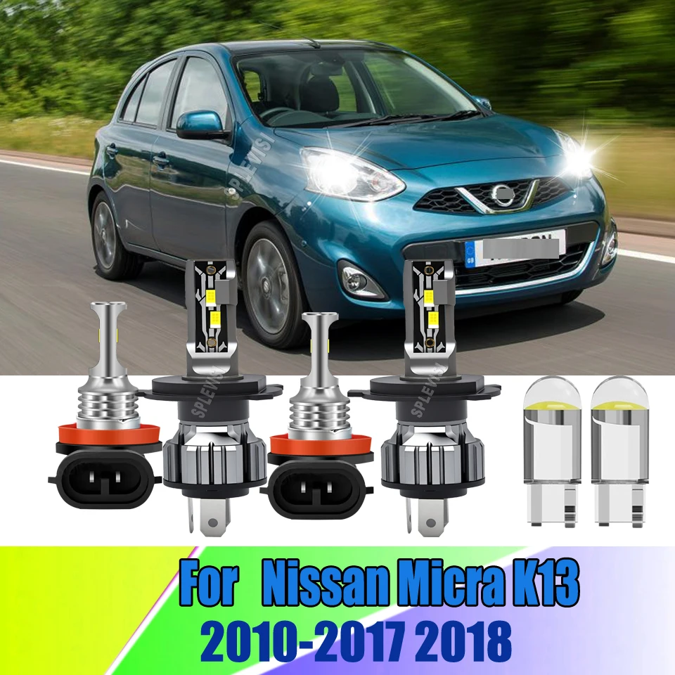 

H4 H11 LED Headlight Fog Light Bulbs - 1:1 OEM Fit 6000K White For Nissan Micra K13 2010 2011 2012 2013 2014 2015 2016-2018