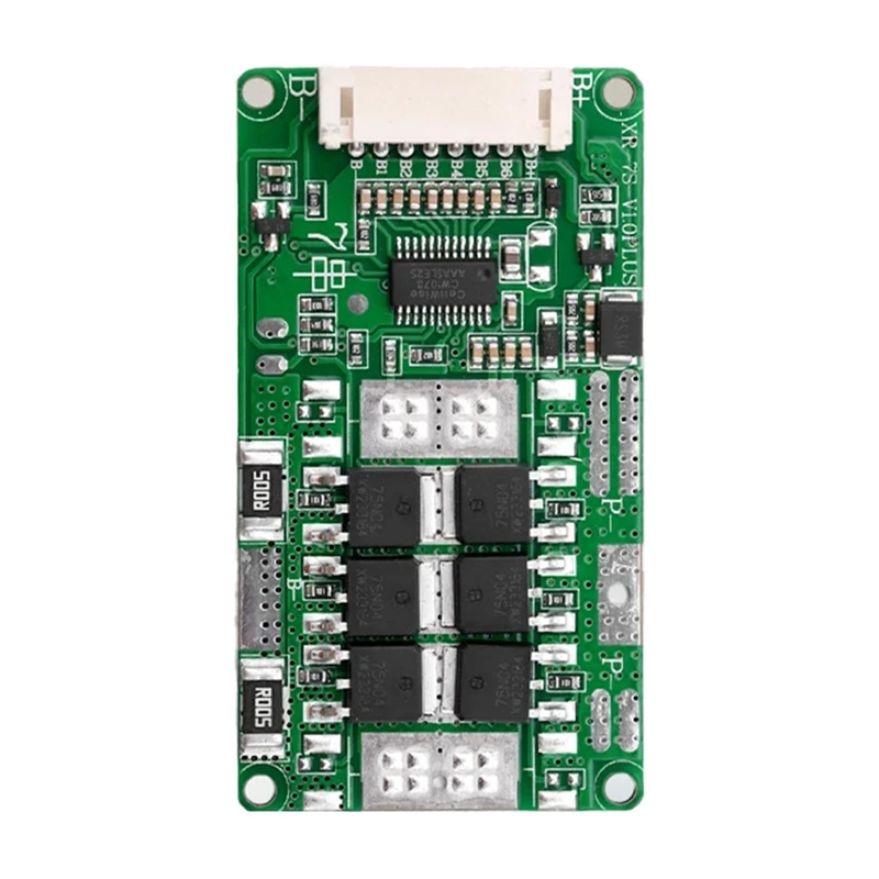 AU05 -BMS 7S 24V Same Port Lithium Battery Charging Protection Board Overcurrent/Voltage/Discharge Short Circuit Protection