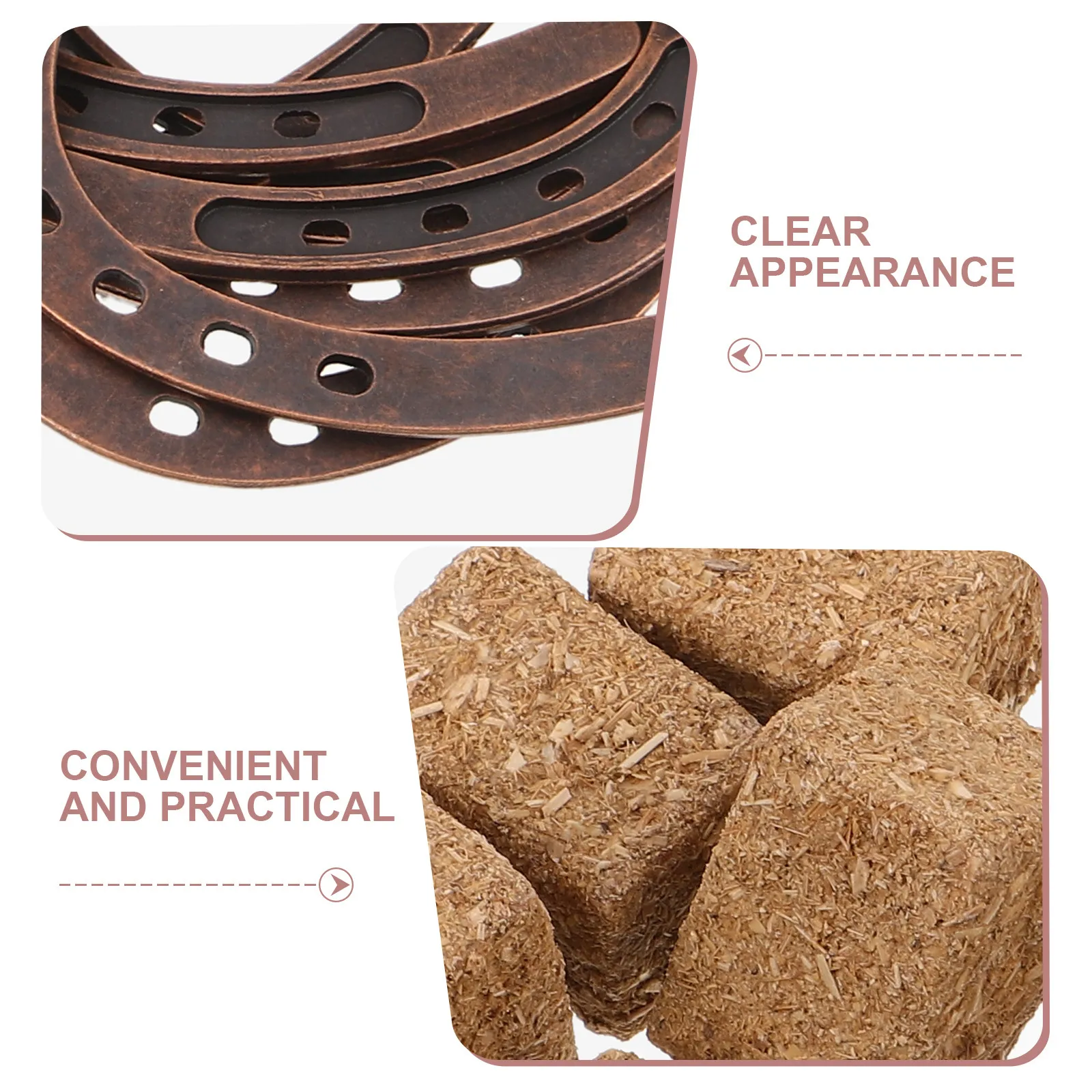 8Sets Horseshoe Party Decor Mini Hay Western Theme Birthday Cowboy Party Supplies Rustic Wall Wagon Wheel Decoration - view 5