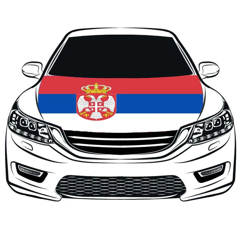 Republic of Serbia flags car Hood  cover 3.3x5ft/5x7ft 100%polyester,car bonnet banner