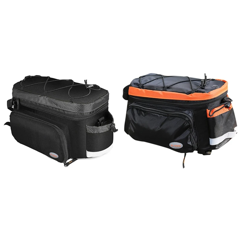 B-SOUL Bike Bag Waterproof Bicycle Backseat Trunk Bag Multi- Function Portable Pack Extendable Cycling Luggage Package