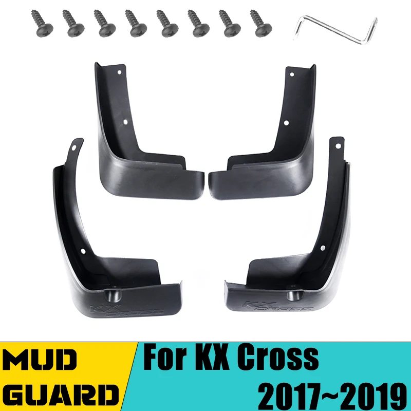 For KIA KX Cross Rio Tonic X-Line 2017 2018 2019 Front Rear Mudflap 4pcs Mud Flap Car Accessories Splash Guard Mudguards Wheels