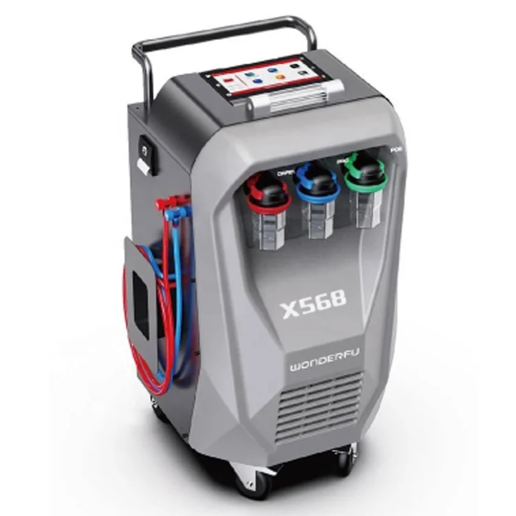 Car Ac Service Station Automotive air Conditioning Pipeline Flushing System 2 in 1 Ac Recovery Machine