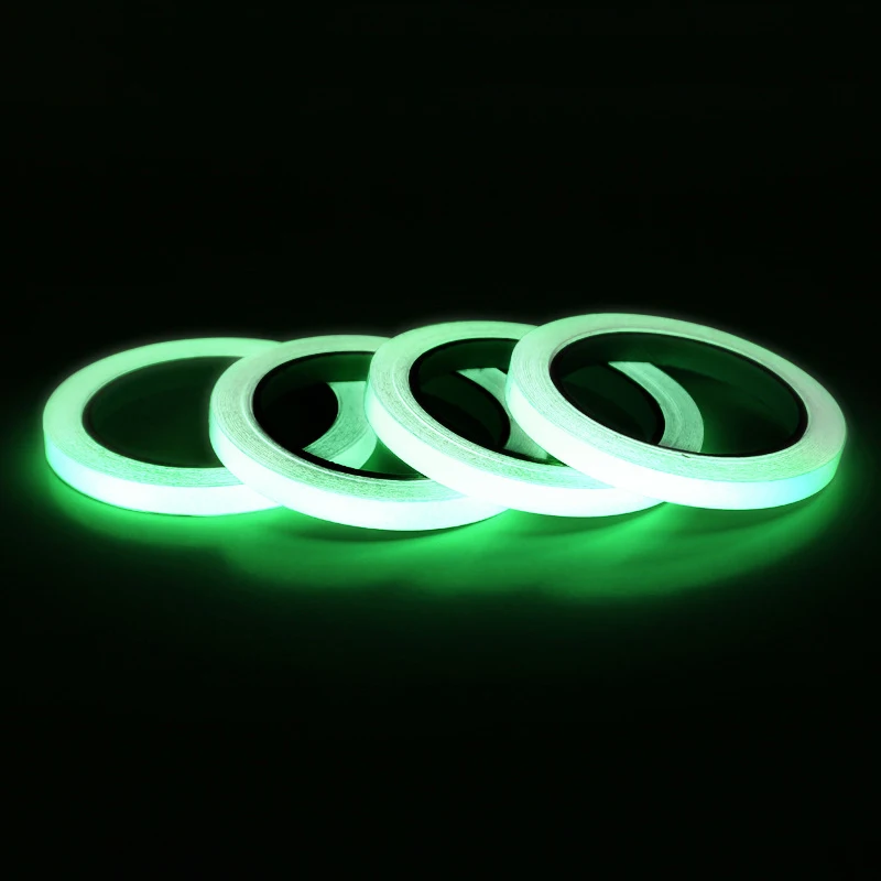 Green Luminous Tape Self Adhesive Glow In The Dark Stickers Stage Decorative Fluorescent Tape Warning Stickers Fishing Tool