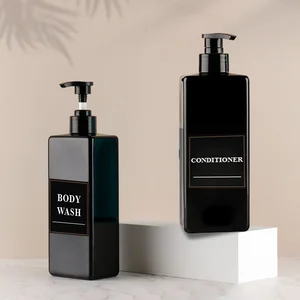 3 Paketseife Flasche Flüssigseifenspender 17.6 UK FL OZ Wiederaufladungsaufladung leer Shampoo Conditioner Conditioner Conditioner Container für Badezimmerlieferungen 8 Hauptverkaufshampoo und Dove Conditioner - №5