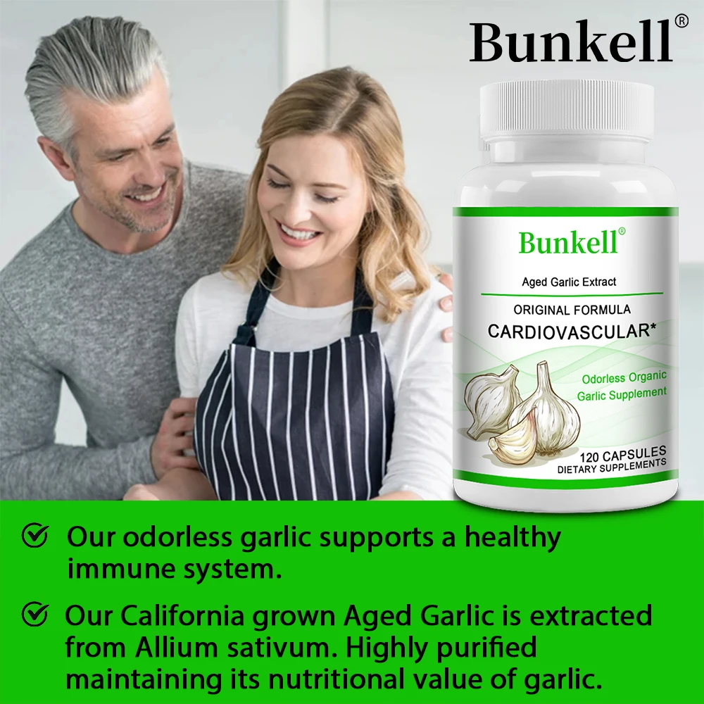Odorless Aged Garlic Softgels - Cleansing Detoxification, Supports Heart Health, Respiratory, Immune Health
