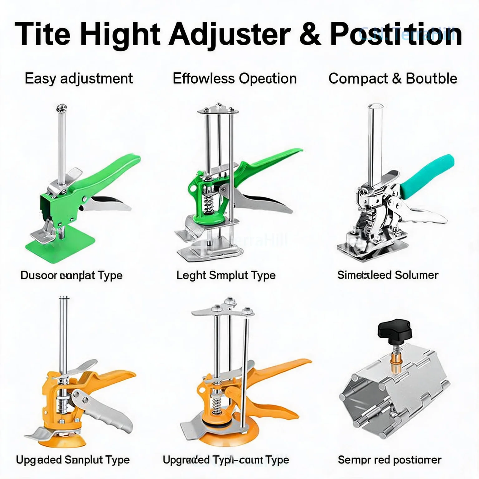Tile Leveling Spacer Lifter Manual Jack Height Adjustment Tool for Cabinet Door Kitchen Flooring