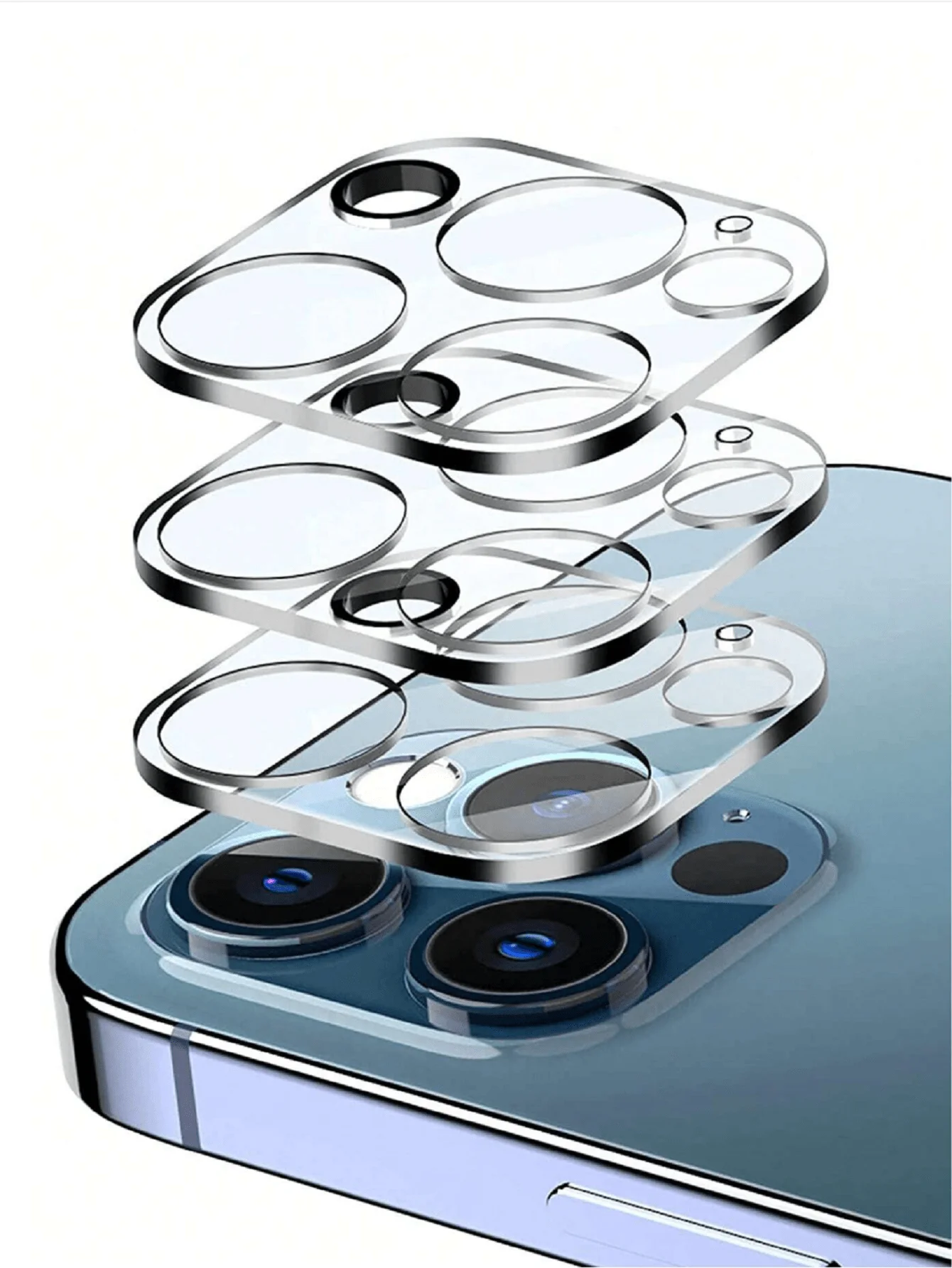 

3Pcs Camera Lens Protector for iPhone, Anti-Scratch Shockproof Cover