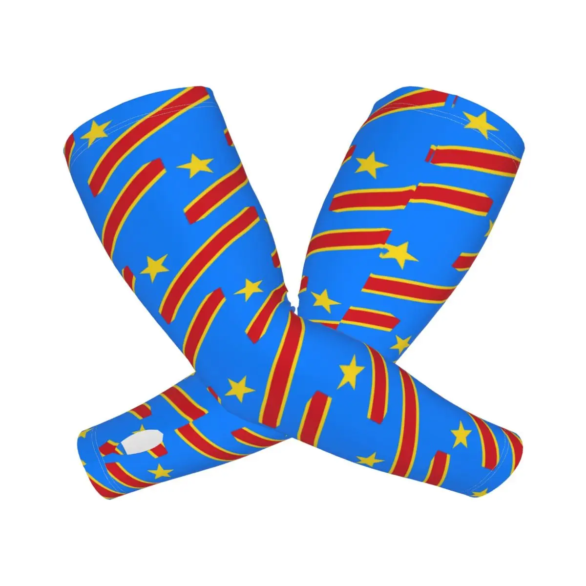 

Флаг Конго Киншаса Флаг Зера Открытый Рукава Рукава Солнцезащитный УФ-защитный Чехол Лето Ледяной Шелк Велоспорт Татуировки Рукава