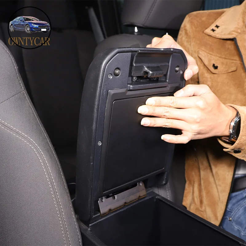For Toyota Tacoma 2016-2022 ABS Matte black Central Control Armrest Box Hidden Storage Box Privacy Storage Box Car Accessories