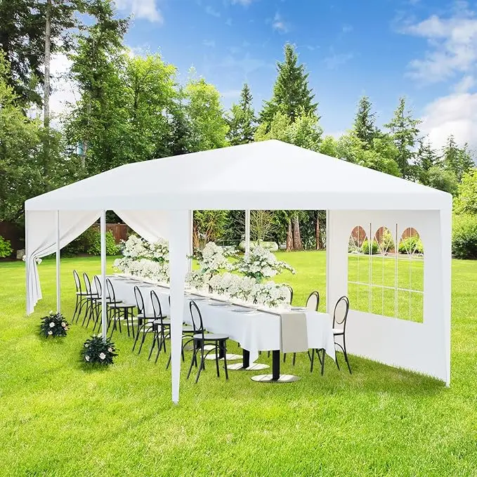 10'x30' Outdoor Canopy Tent Patio Camping Gazebo Shelter Pavilion Cater Party Wedding BBQ Events Tent w/Removable Sidewalls