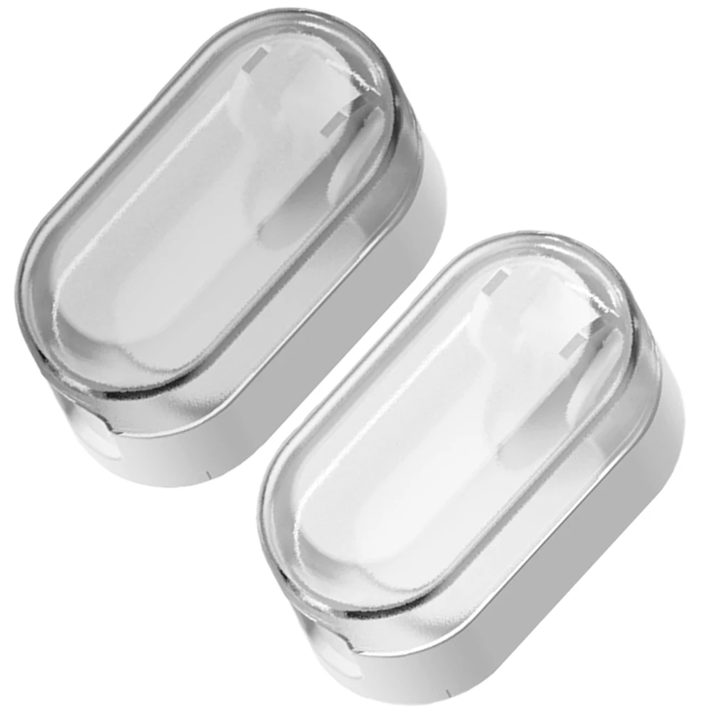 

2pcs Toothbrush Holder St Box Mount Plastic Storage for Electric Brushing Shallow Gray White No Punch Adhesive