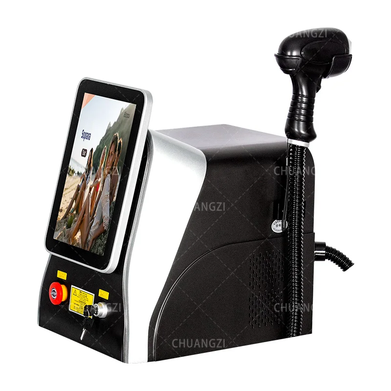 เลเซอร์กําจัดขนเครื่องมืออาชีพ 808 3000W กําจัดขนเลเซอร์กําจัดขนอุปกรณ์สามความยาวคลื่นอุปกรณ์ TITANIUM