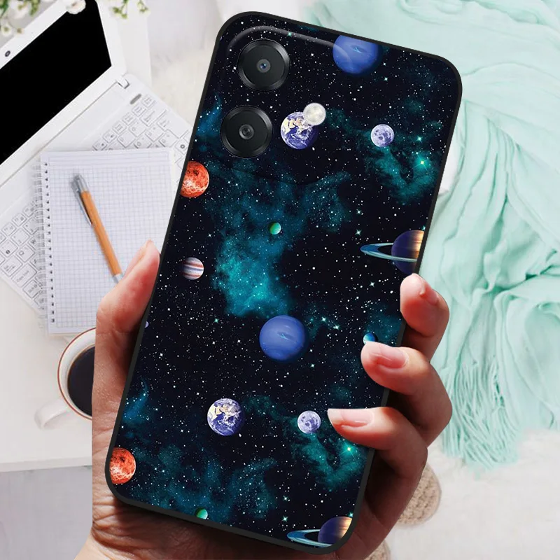 For OPPO A60 5G Case Black Cover Lion Wolf Silicone Soft Back Cases For Oppo A3 A3X 4G Phone Case OPPOA3 A 60 Protective Shell