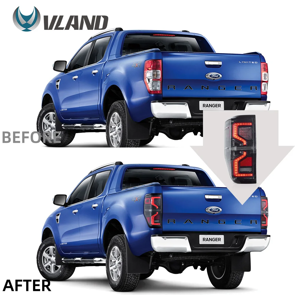 VLAND Taillight Assembly FIT FOR FORD RANGER 2012-2018 LED TAIL LAMP TAIL LAMP LED Running Light  LED Brake Light