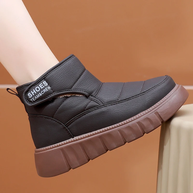 

2025 Winter New Women's Fleece-lined Cotton Shoes Warm and Casual Thick-soled Anti-slip Durable Women's Shoes