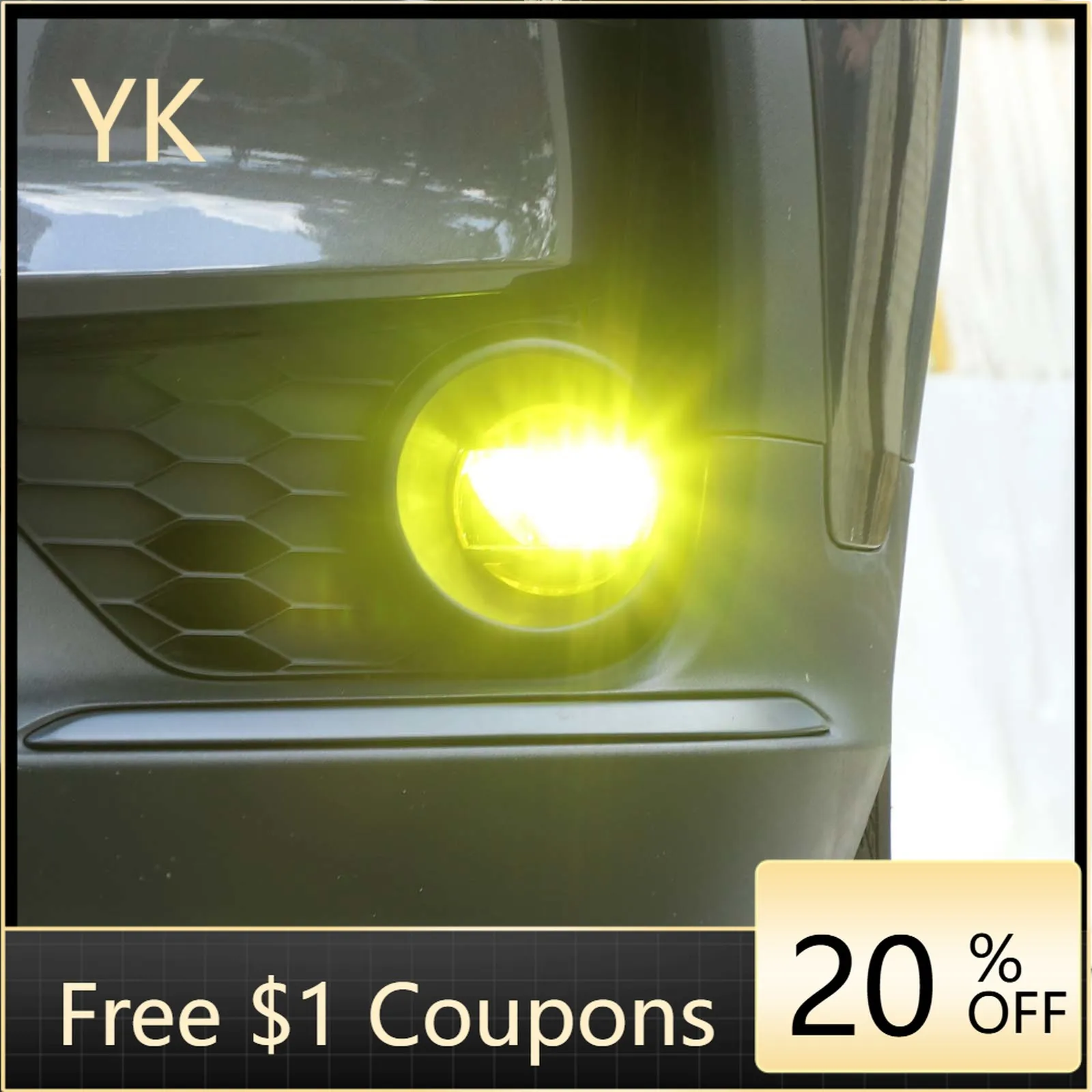 

For Honda Pilot 2016-2022 PVC Yellow Car Front Fog Lights Film Trim Sticker Car Accessories