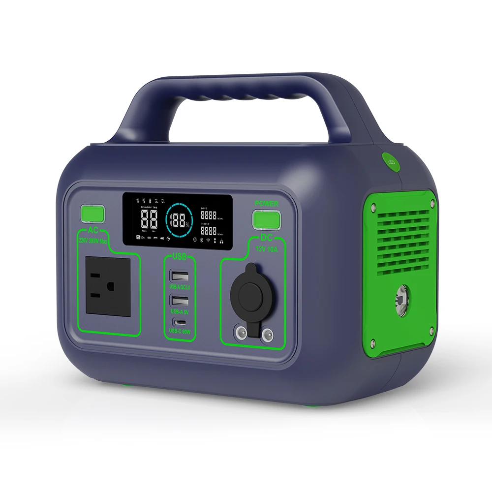 Products Outdoor Camping Solar Panel Input 300W Lithium LiFePO4 Battery Power Bank Portable Power Station