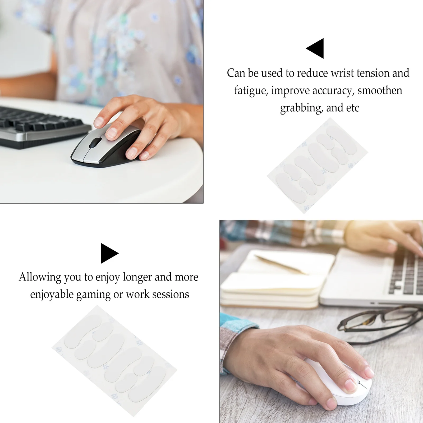 

2Sets Mouse Feet Silicone Skates Replacement for Rival 300 Smooth Glide High Wear Resistance Computer Mouse Accessory