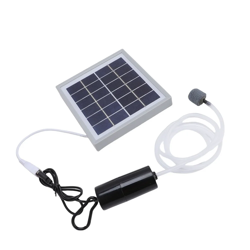 10W Monocrystalline Silicon Solar USB Aeration Pump Portable Oxygenator For Fish Tank Aquarium Outdoor Fishing Air Supply Tool