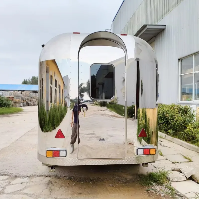 Stainless Steel foodline Style Food Truck Trailer Customized Round Trailer for Efficient Street Food Vending and Catering