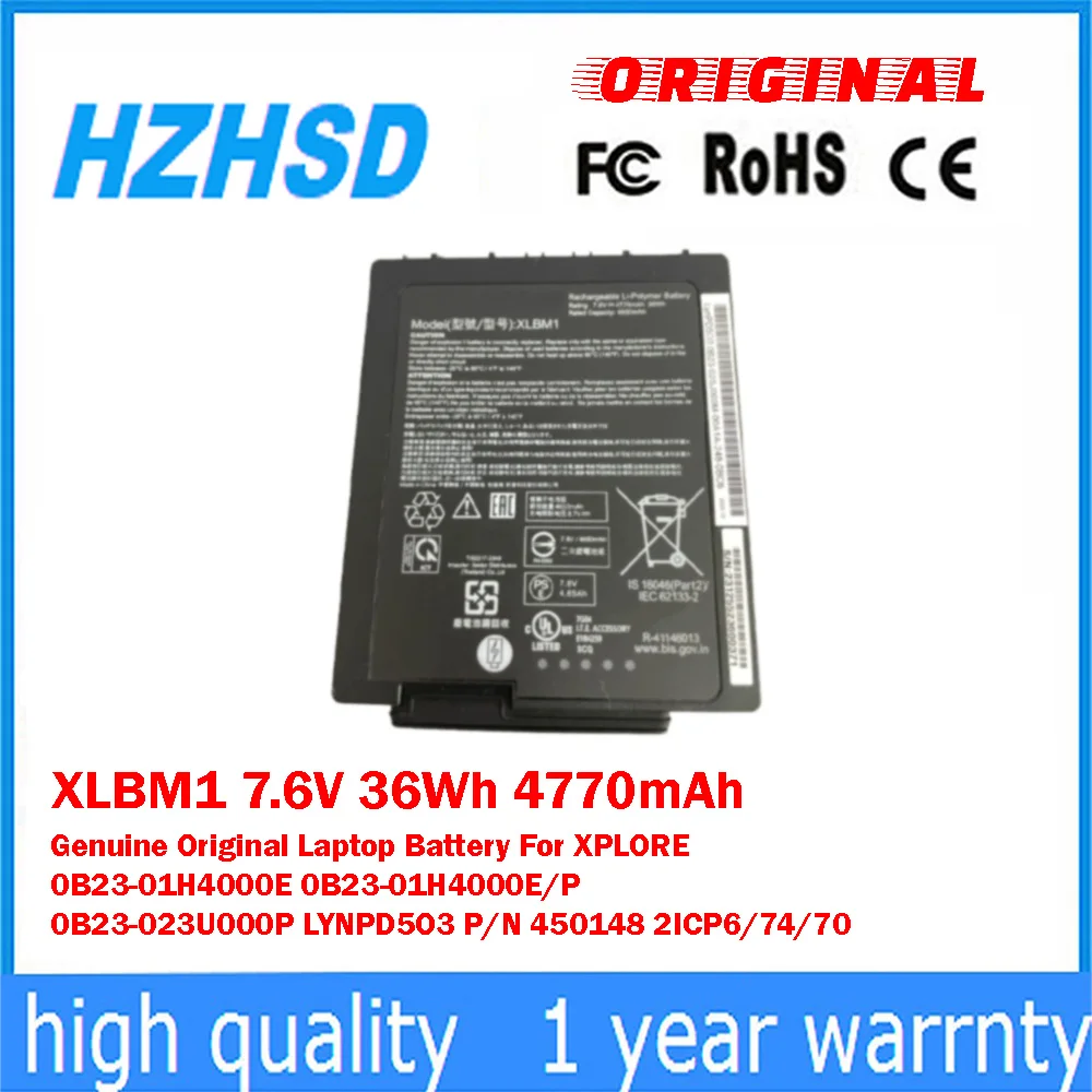 

XLBM1 7.6V 36Wh 4770mAh Genuine Original Laptop Battery For XPLORE 0B23-01H4000E 0B23-01H4000E/P 0B23-023U000P LYNPD5O3 450148