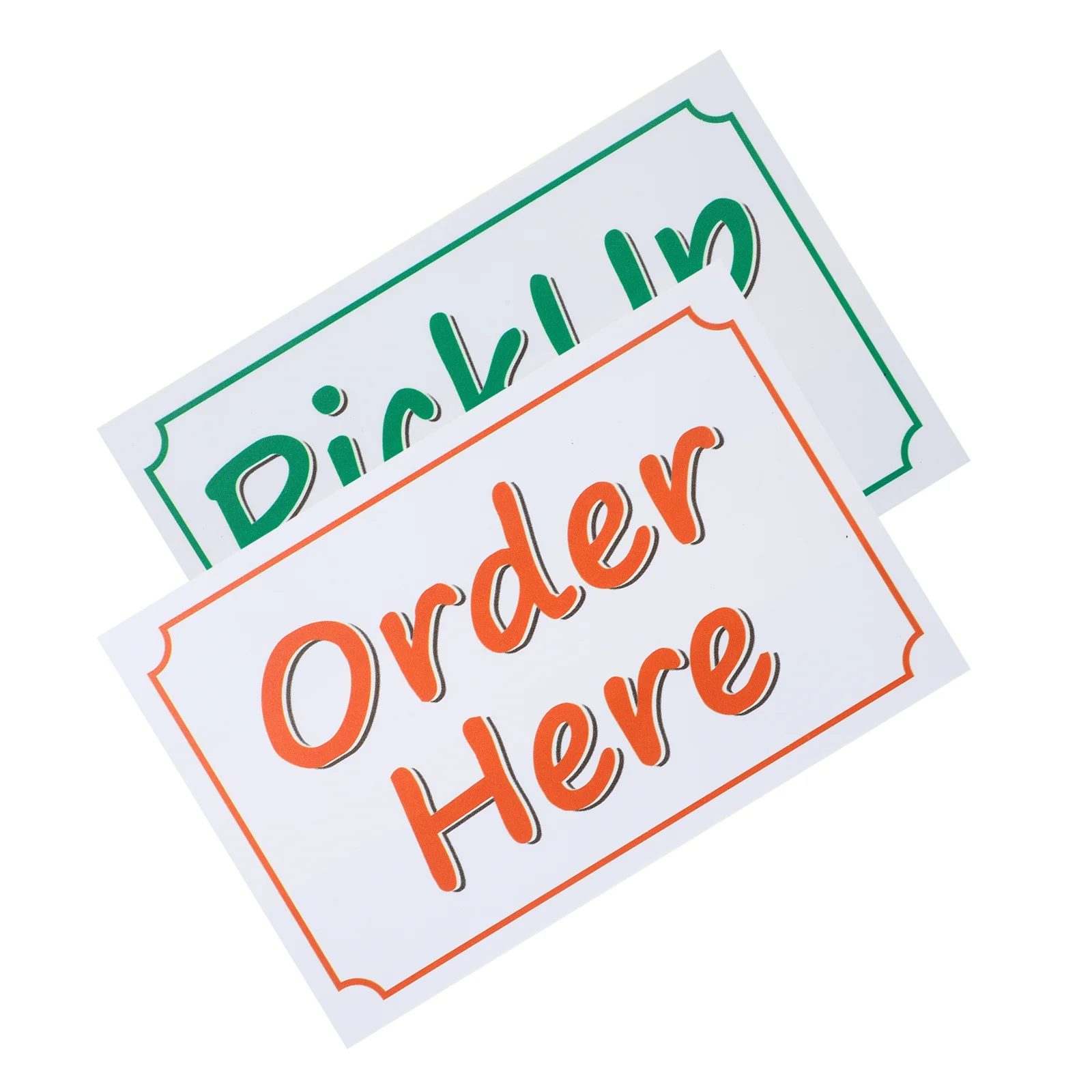 مجموعة واحدة من ملصقات الإعلانات الكبيرة لمتجر الأعمال والمكتب والمطعم لاقط هنا التصميم