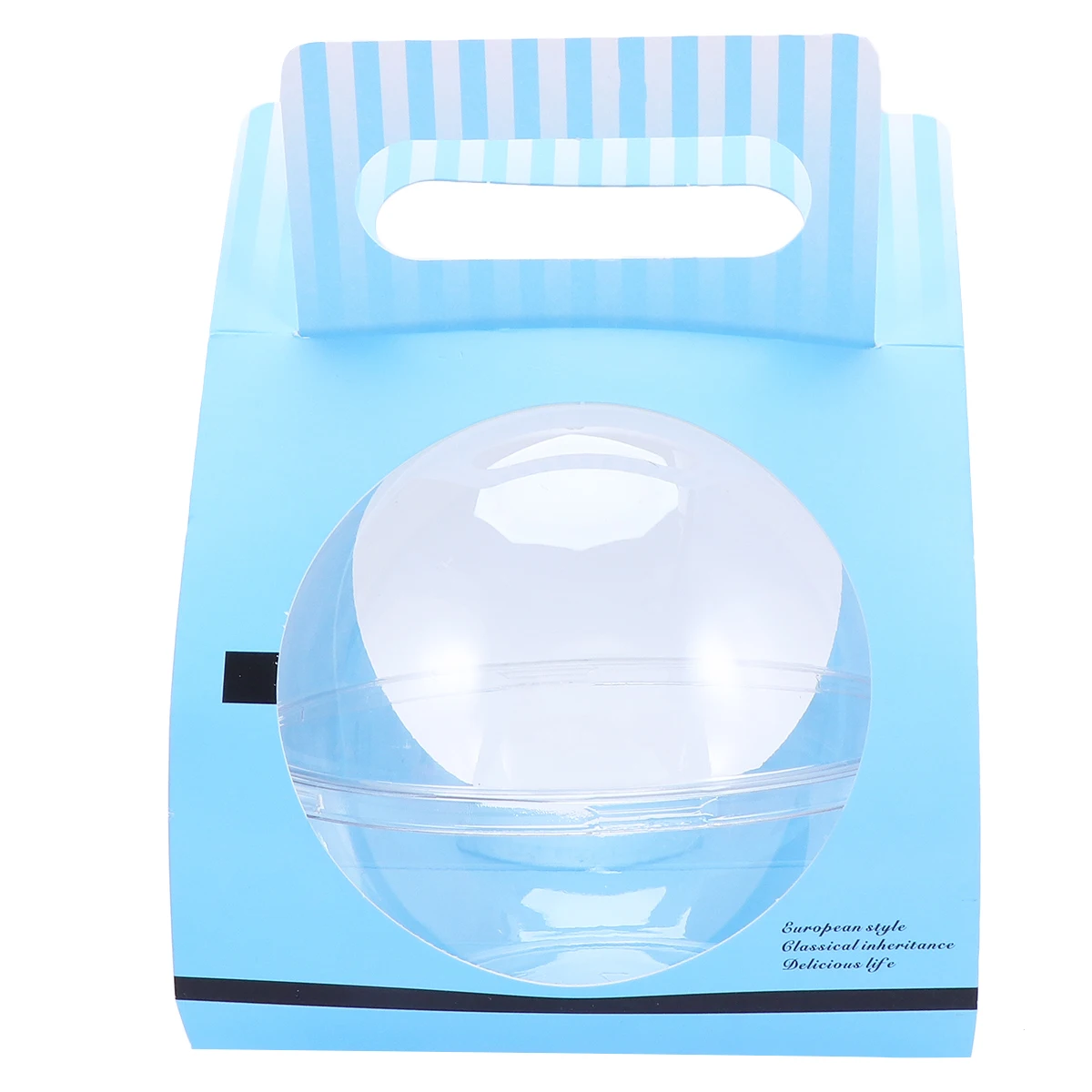 

10pcs Ball Shape Cake Box Lightweight Portable Dessert Container Round Spherical Packaging Plastic Transparent Food