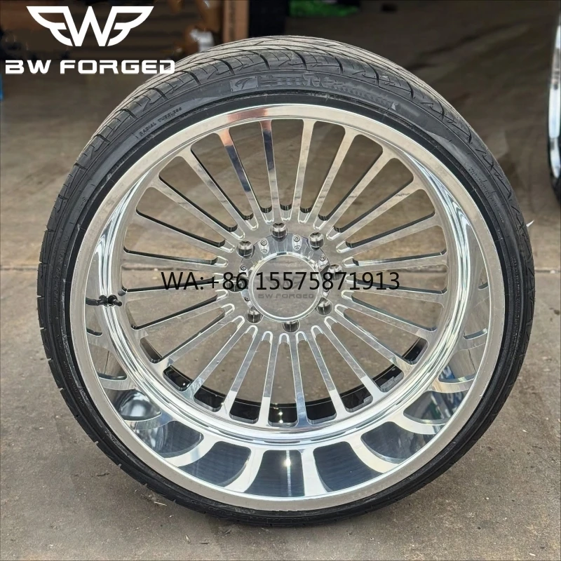 

Polished Forged Truck Wheel 20x10 22x12 24x14 26x16 28x14 for JTX F150 F250 F350 Silverado1500 2500 . 6x139.7 8x180 8x165.1
