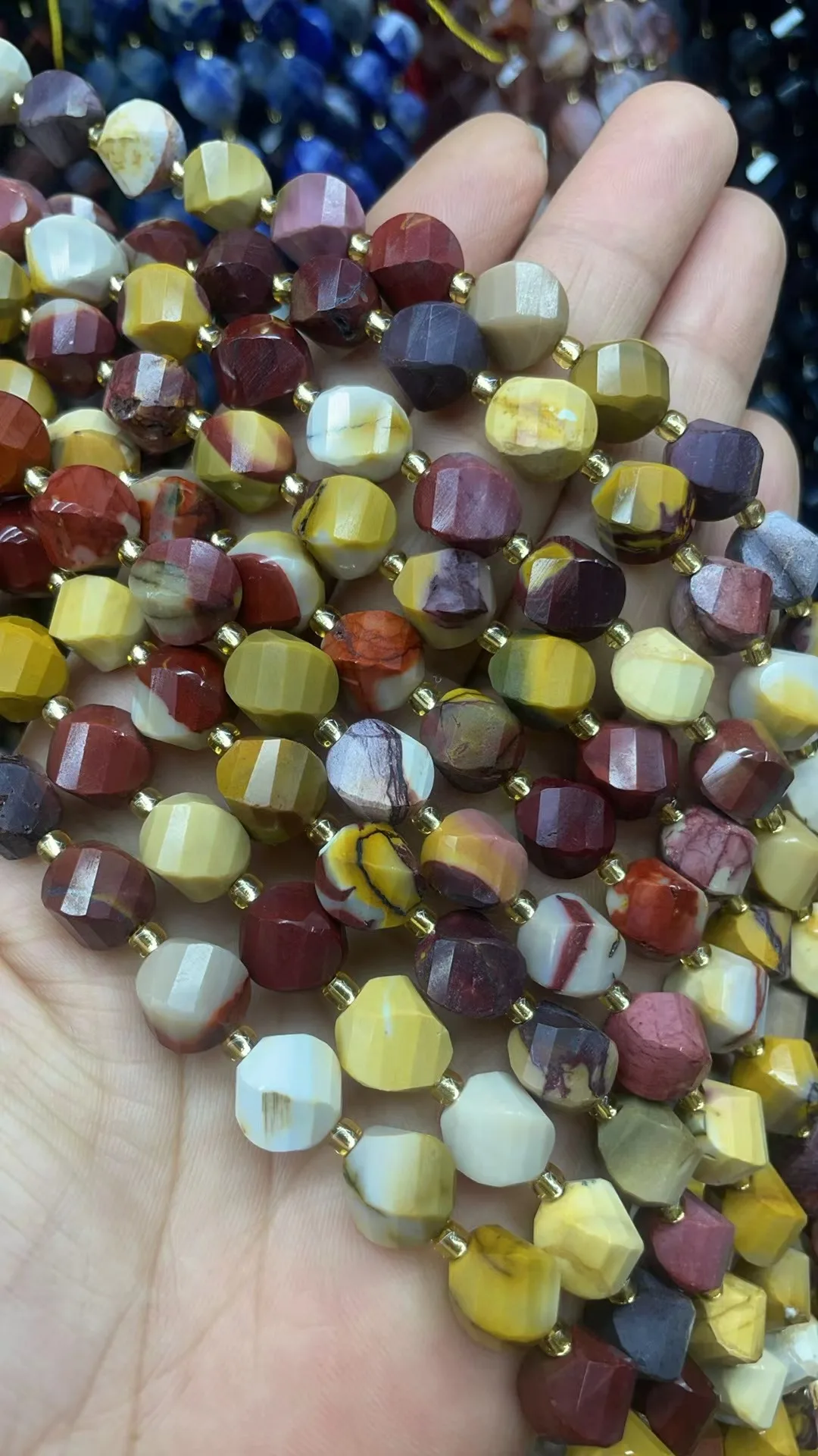 Natural Egg Yejjow Stone Twist Beads Cut face 10x10mm 8x8mm Length Dagree 39cm10m 31Grain 8m35Grain