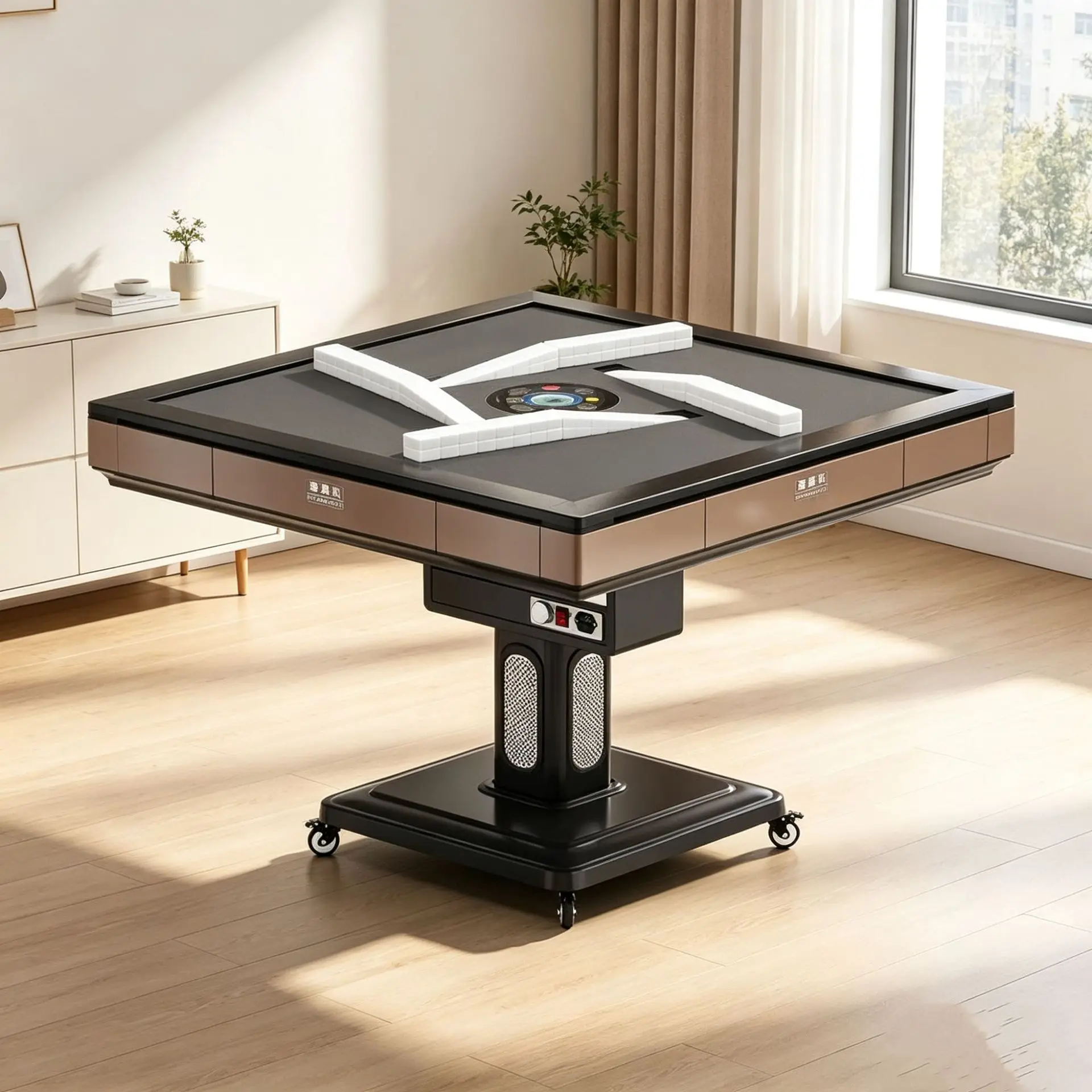 HYS mahjong machine Fully automatic household rotary roller coaster heating folding bass mahjong machine can be exported