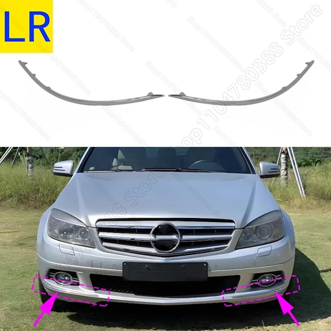 Хромированная накладка на передний бампер для Mercedes-Benz C300 C350, C63 AMG (W204) 2008-2011 гг. 2048850721 2048850821